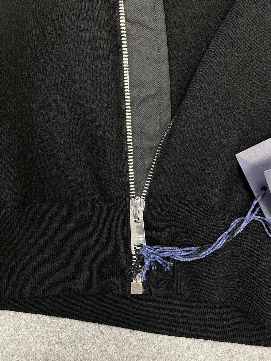 프라다 삼각 로고 울 집업 자켓