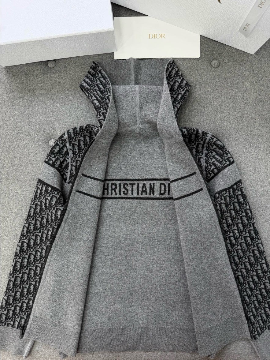 디올 여성 오블리크 리버시블 후드 집업