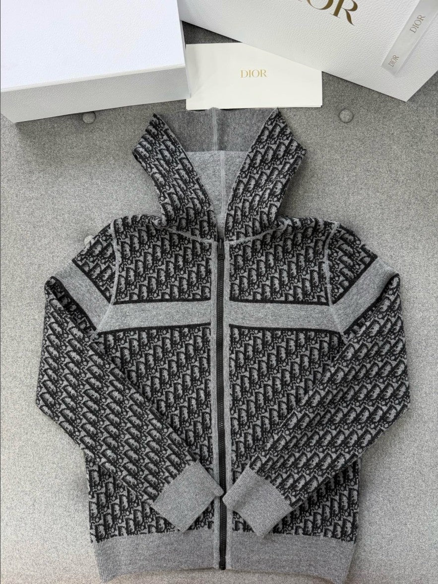 디올 여성 오블리크 리버시블 후드 집업