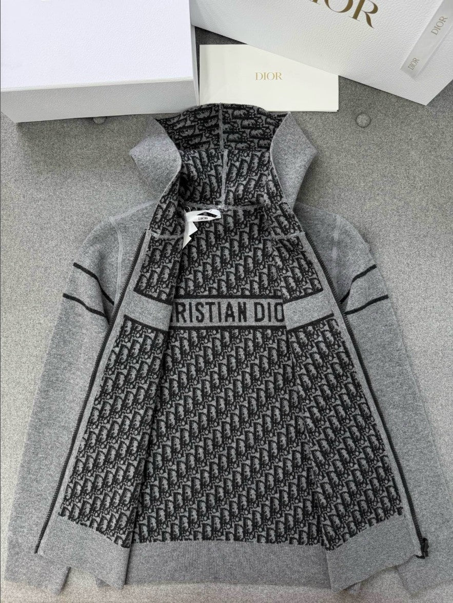 디올 여성 오블리크 리버시블 후드 집업