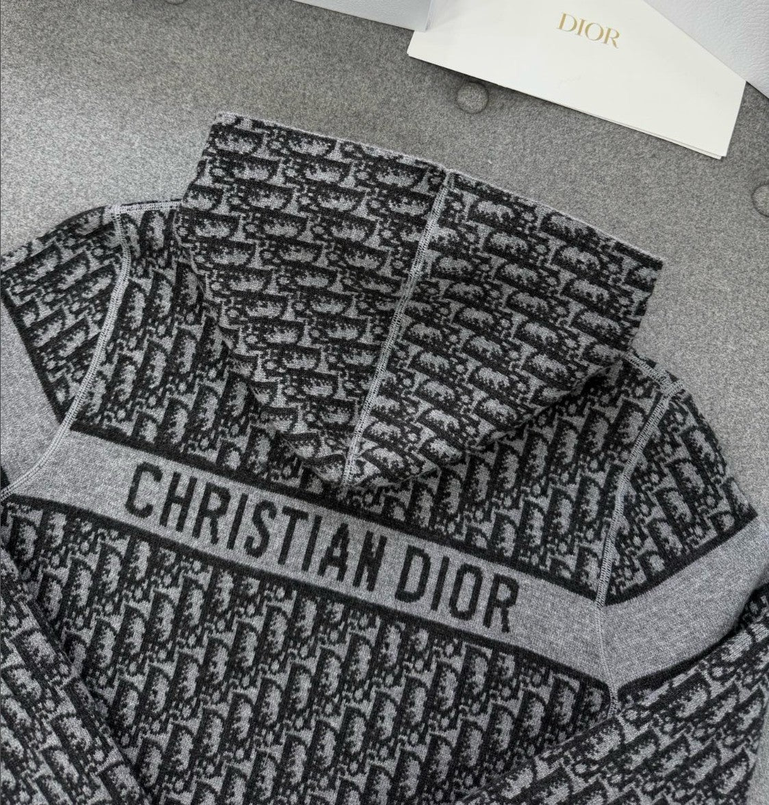 디올 여성 오블리크 리버시블 후드 집업