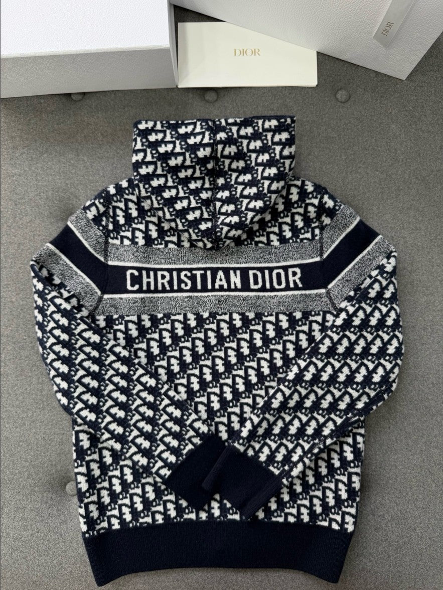 디올 여성 오블리크 리버시블 후드 집업