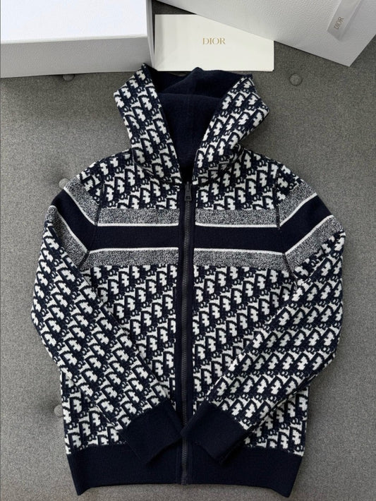 디올 여성 오블리크 리버시블 후드 집업