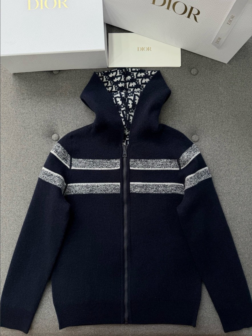 디올 여성 오블리크 리버시블 후드 집업