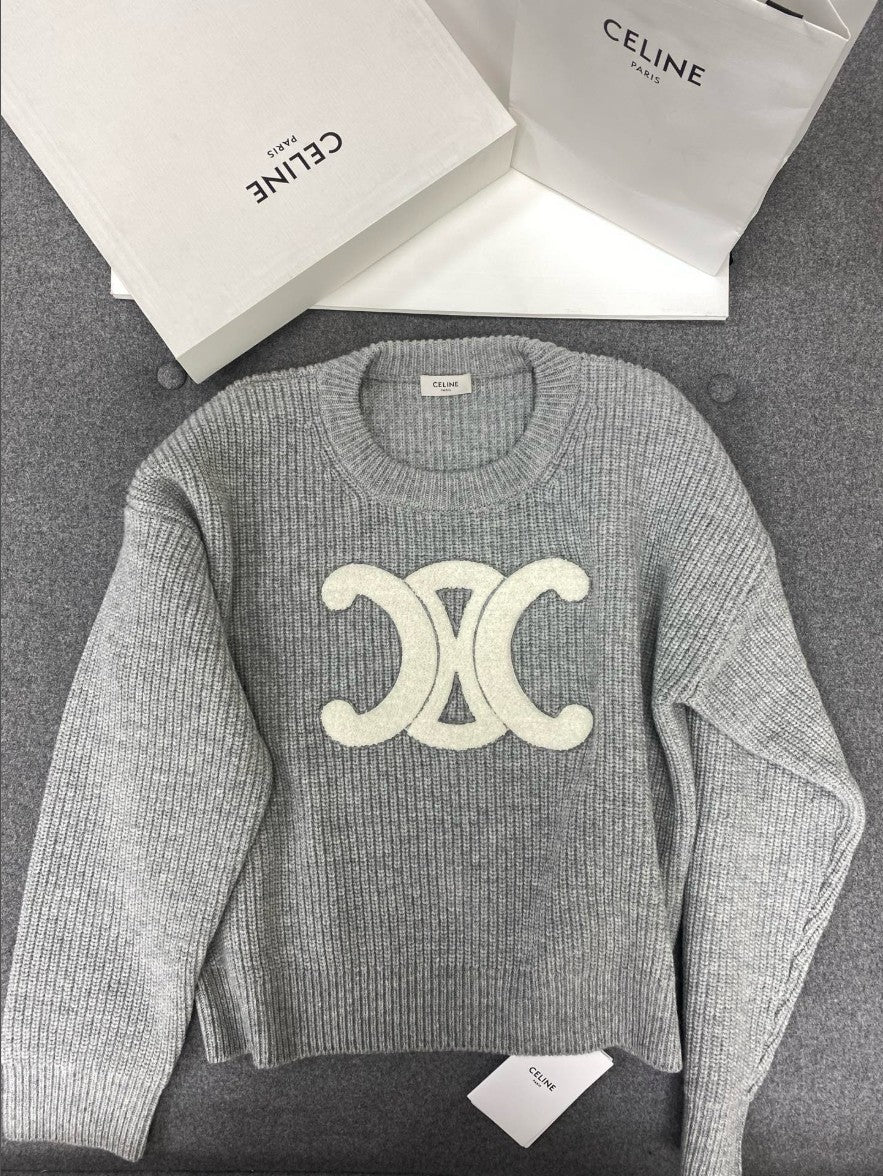 셀린느 여성 울 풀오버 니트