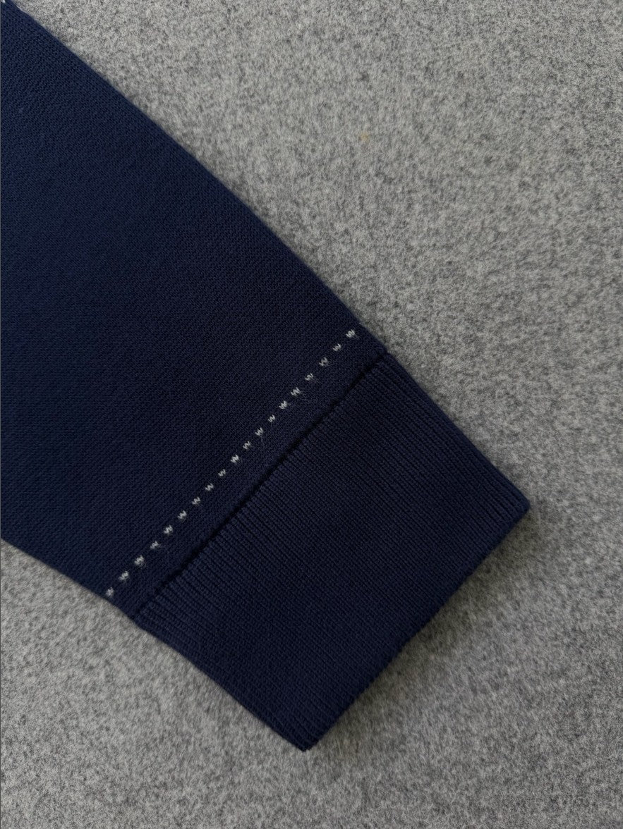 루이비통 LV 로고 아플리케 니트 후드 집업