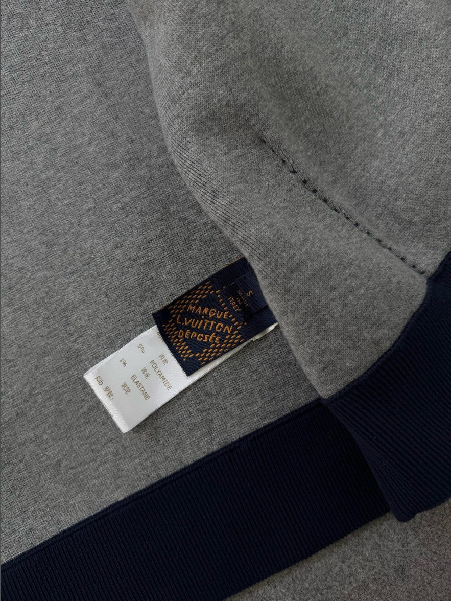 루이비통 LV 로고 아플리케 니트 후드 집업