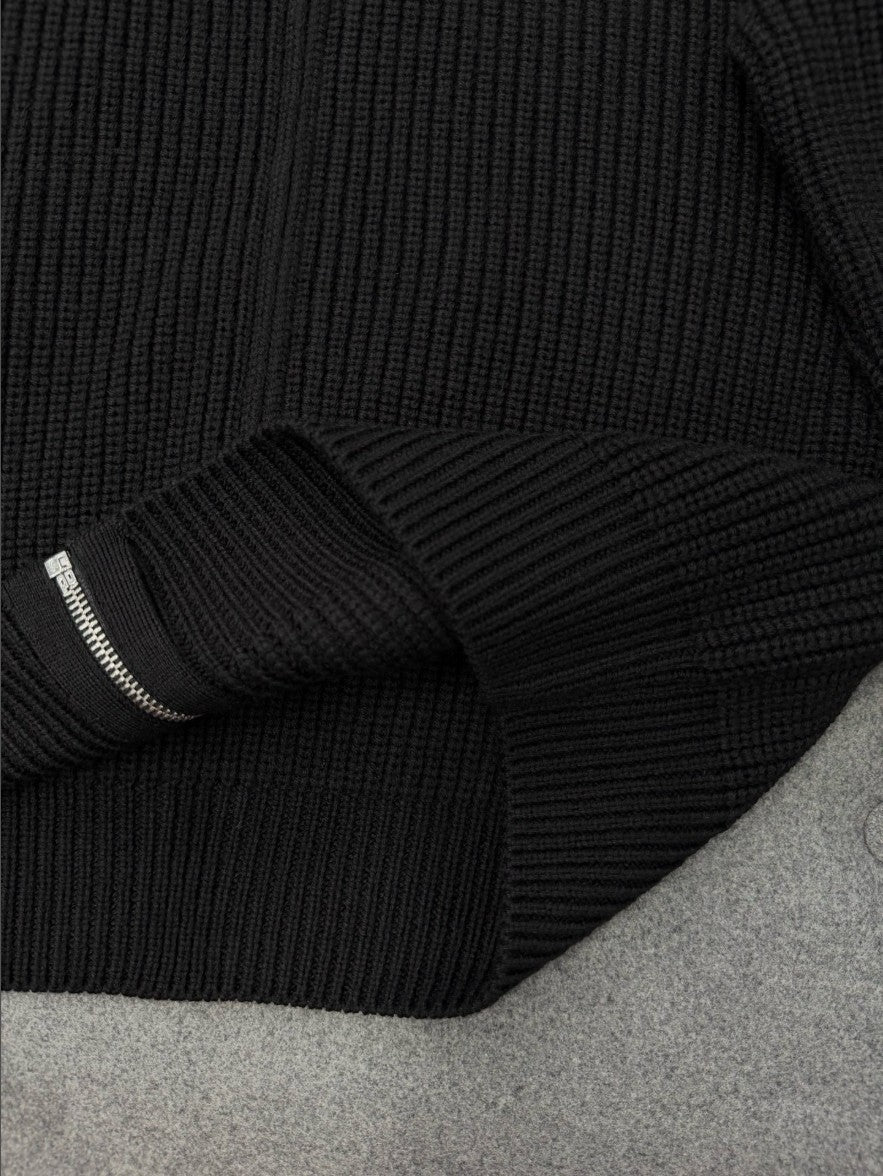 셀린느 하이넥 울 니트 집업