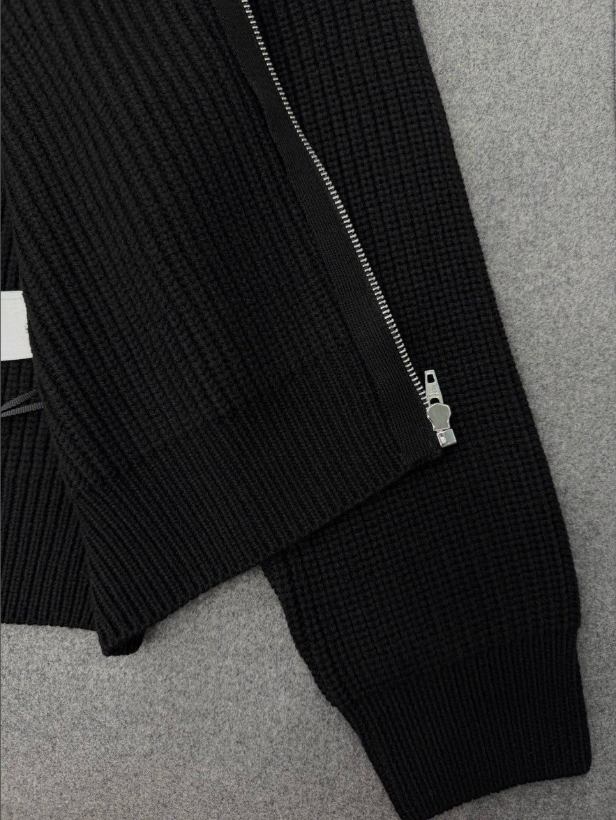 셀린느 하이넥 울 니트 집업