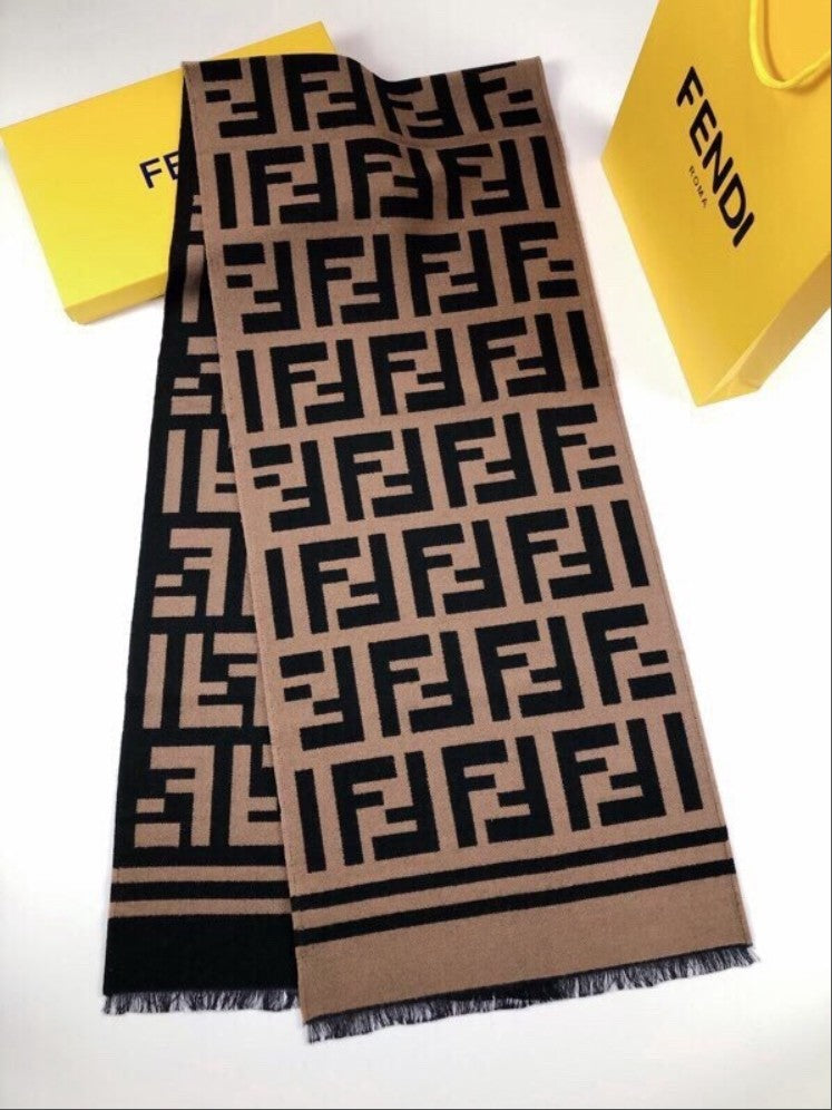펜디 FF 로고 울 스카프 머플러