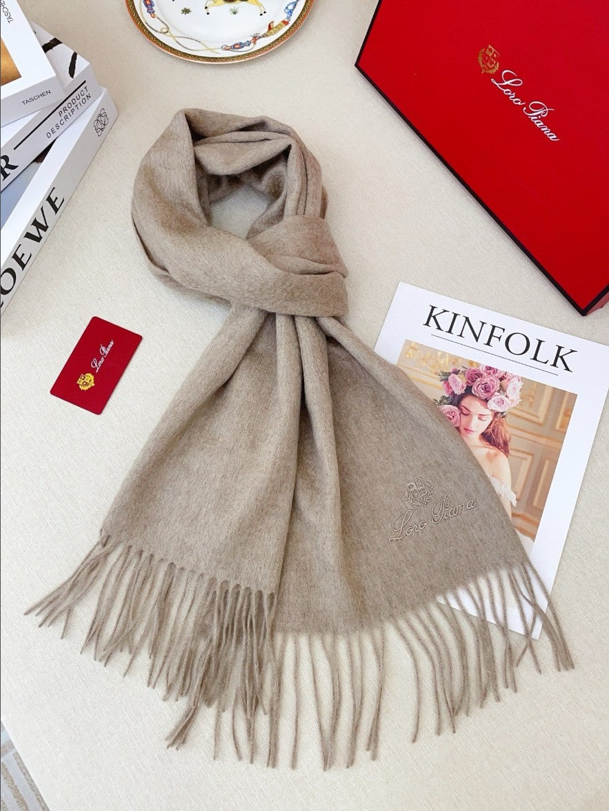 로로피아나 자수 로고 캐시미어 머플러