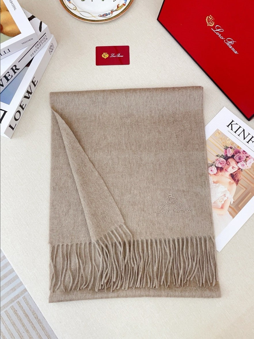 로로피아나 자수 로고 캐시미어 머플러