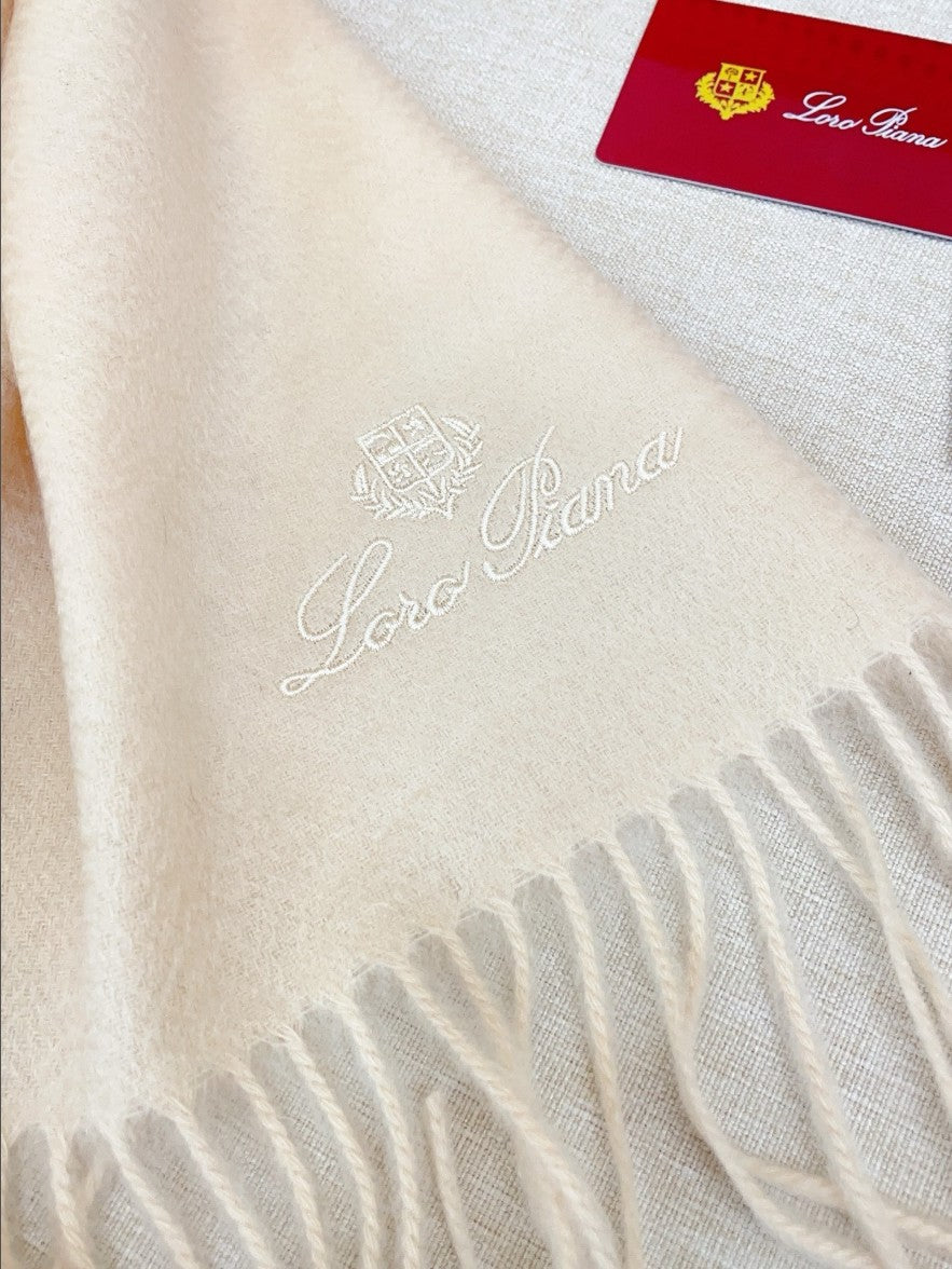 로로피아나 자수 로고 캐시미어 머플러