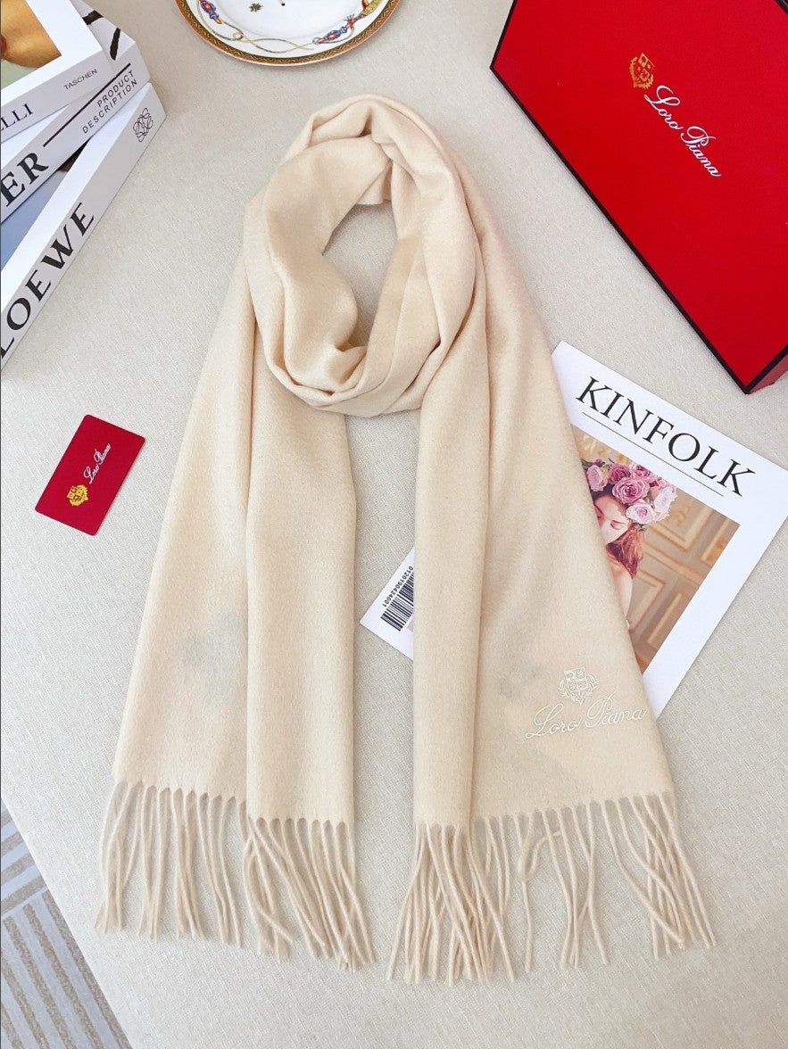 로로피아나 자수 로고 캐시미어 머플러