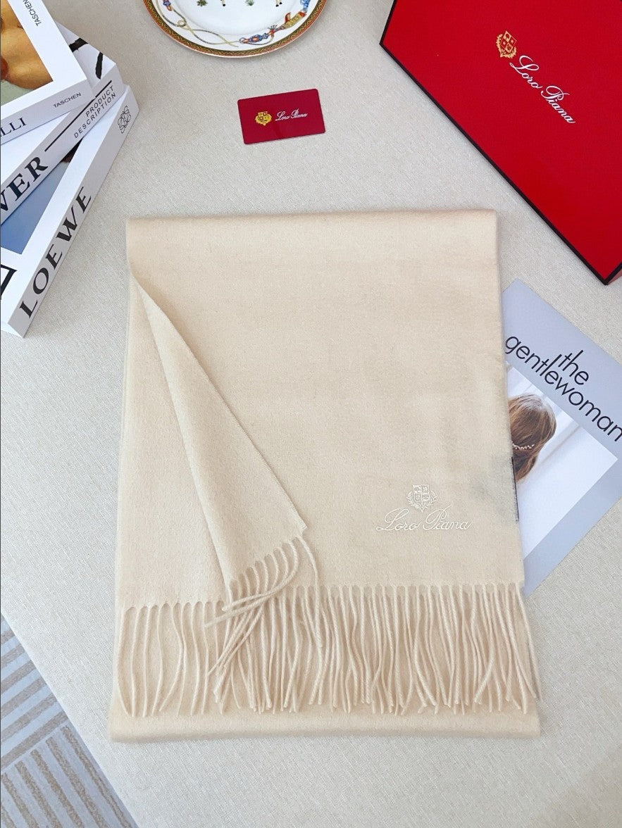로로피아나 자수 로고 캐시미어 머플러