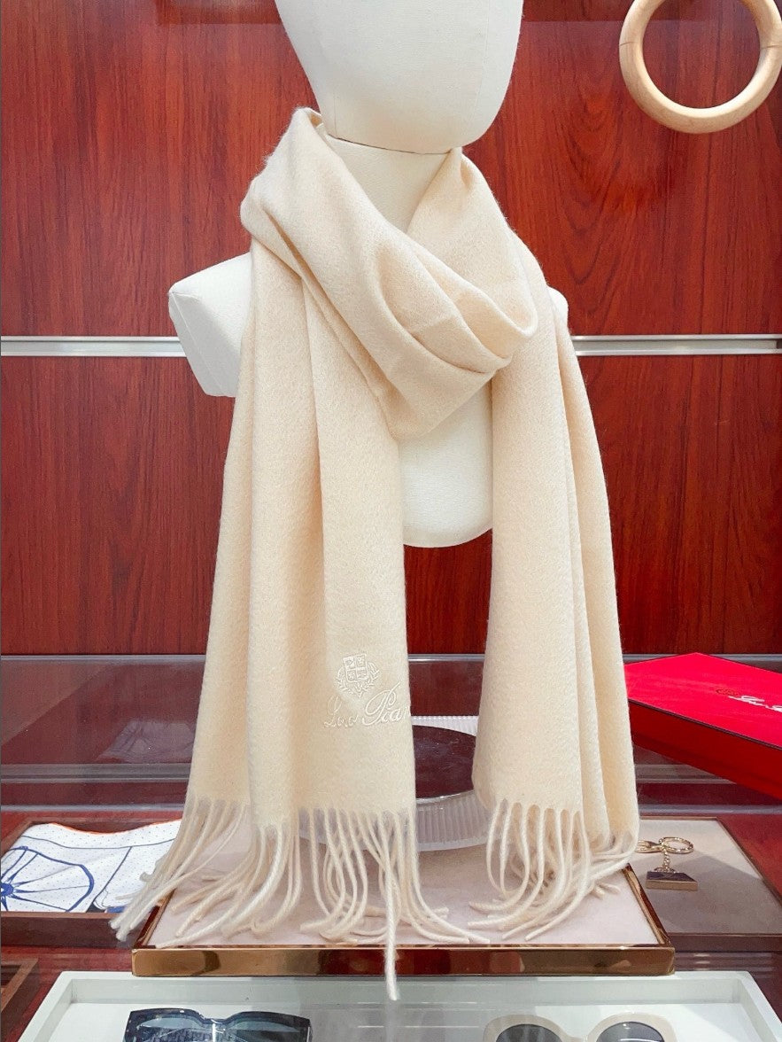 로로피아나 자수 로고 캐시미어 머플러