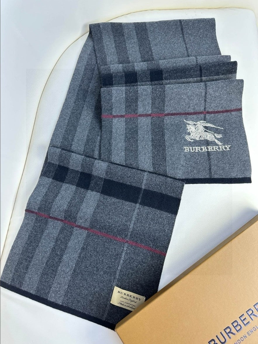 버버리 체크 자수 로고 머플러