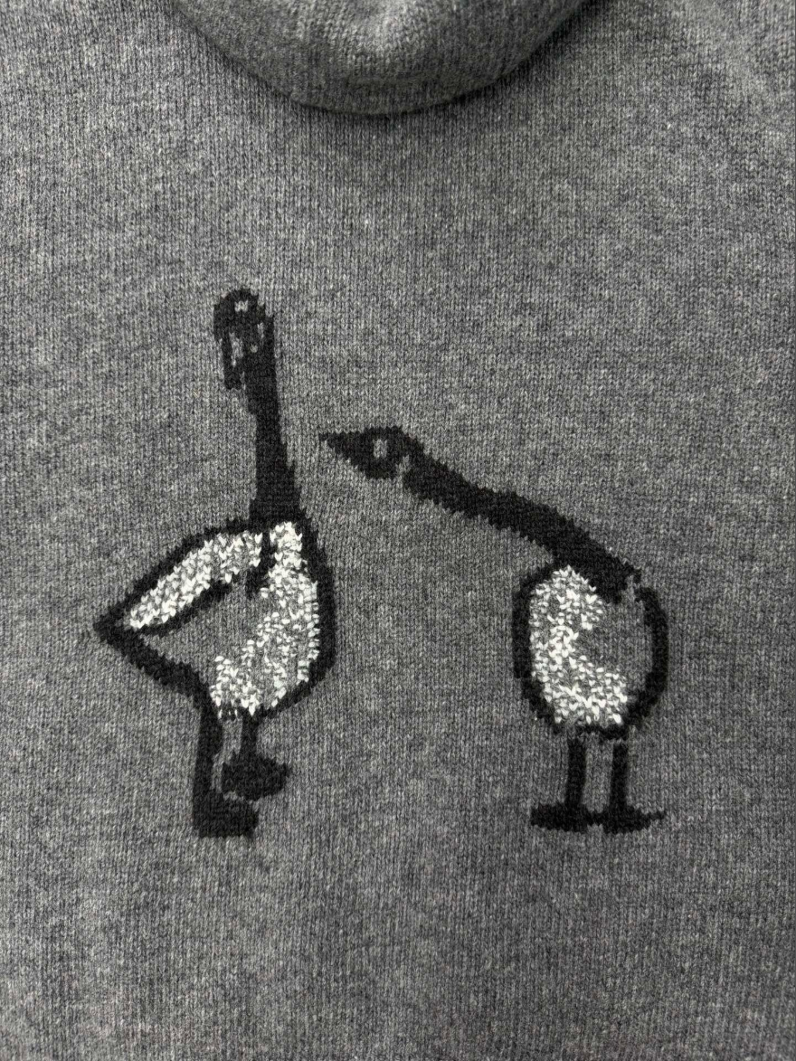 톰브라운 버진 울 니트 후드 집업