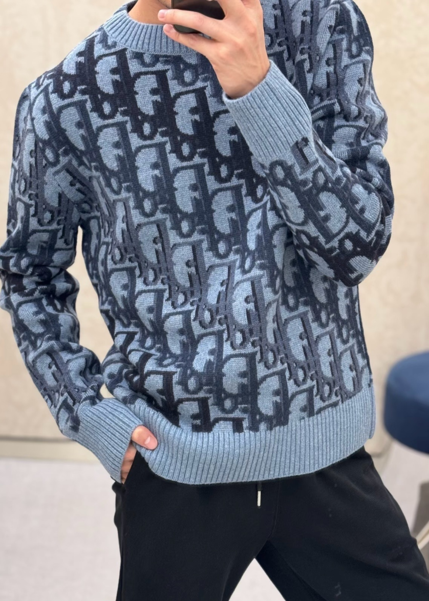 디올 그라데이션 오블리크 풀오버 니트