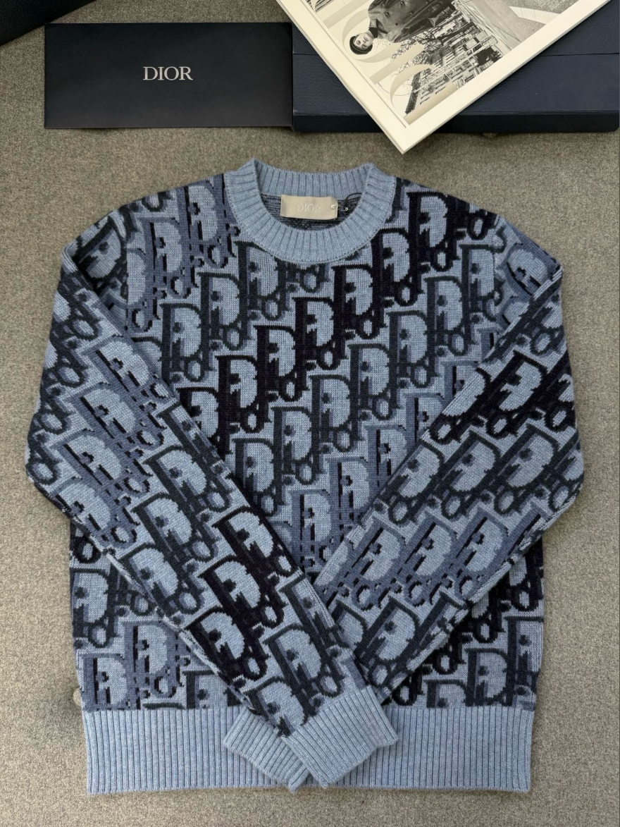 디올 그라데이션 오블리크 풀오버 니트