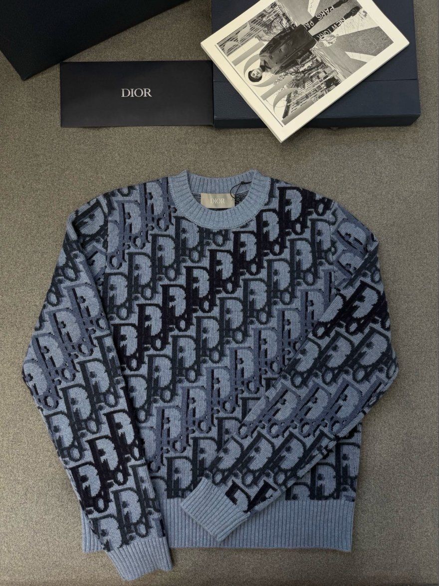 디올 그라데이션 오블리크 풀오버 니트