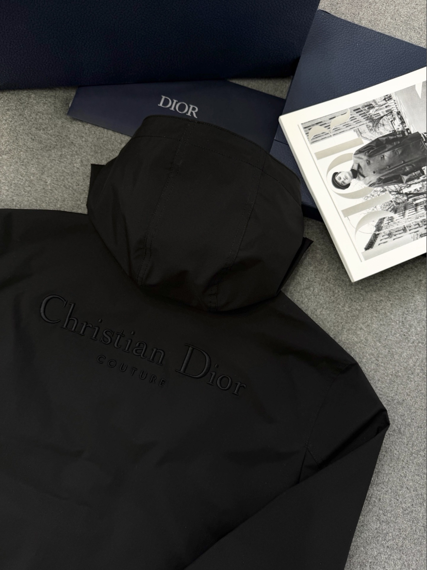 디올 자수 로고 후드 집업 자켓