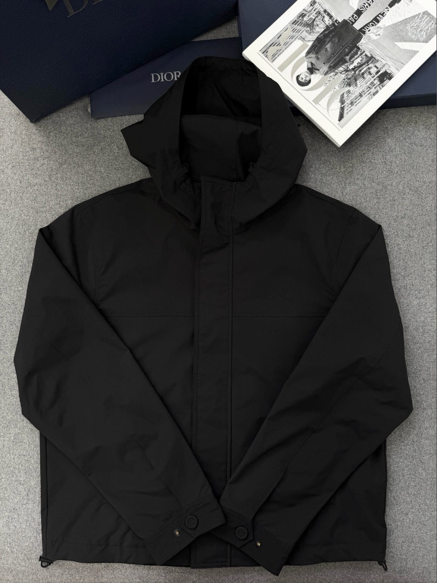 디올 자수 로고 후드 집업 자켓