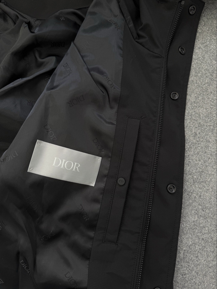 디올 자수 로고 후드 집업 자켓