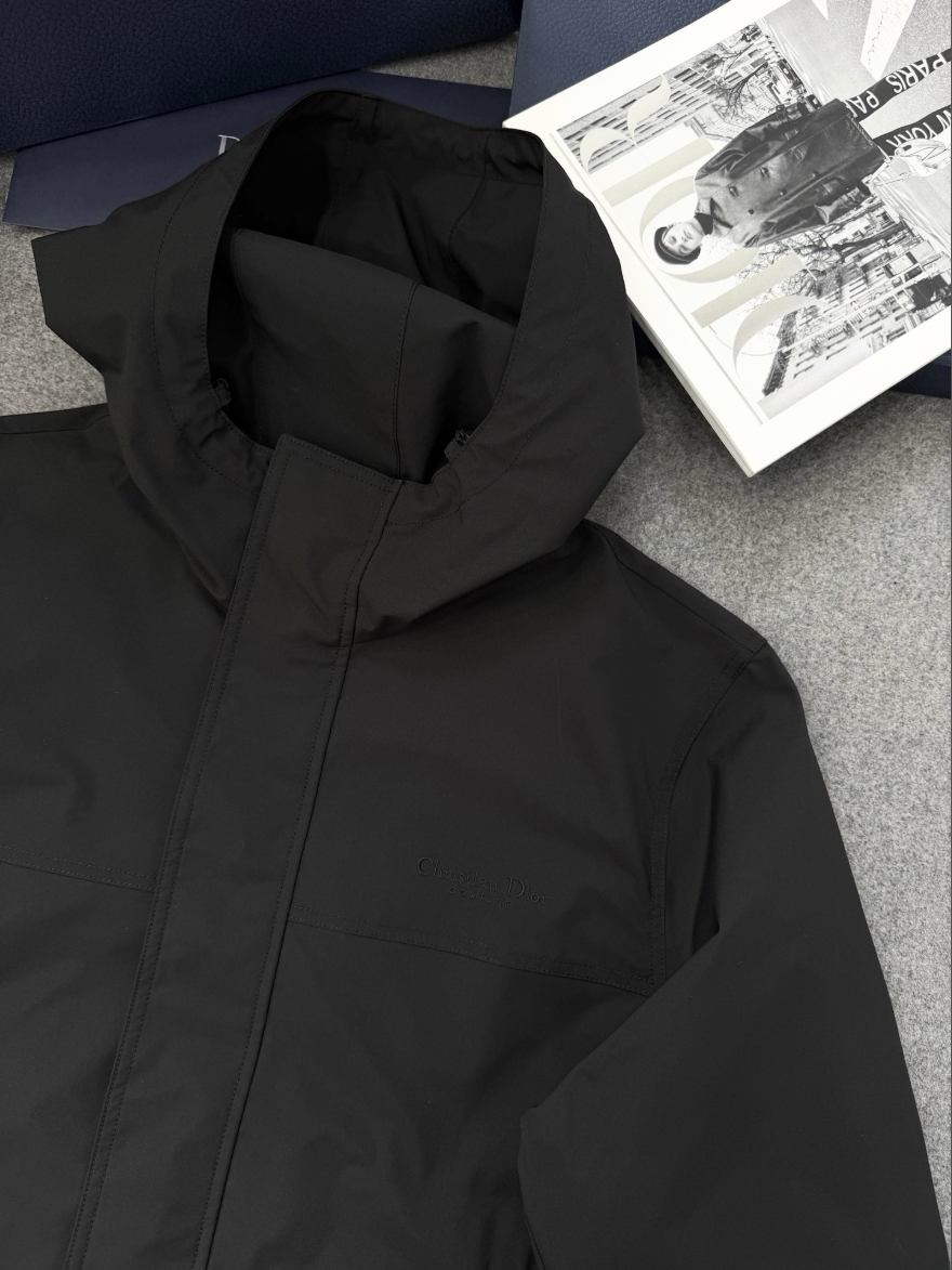 디올 자수 로고 후드 집업 자켓