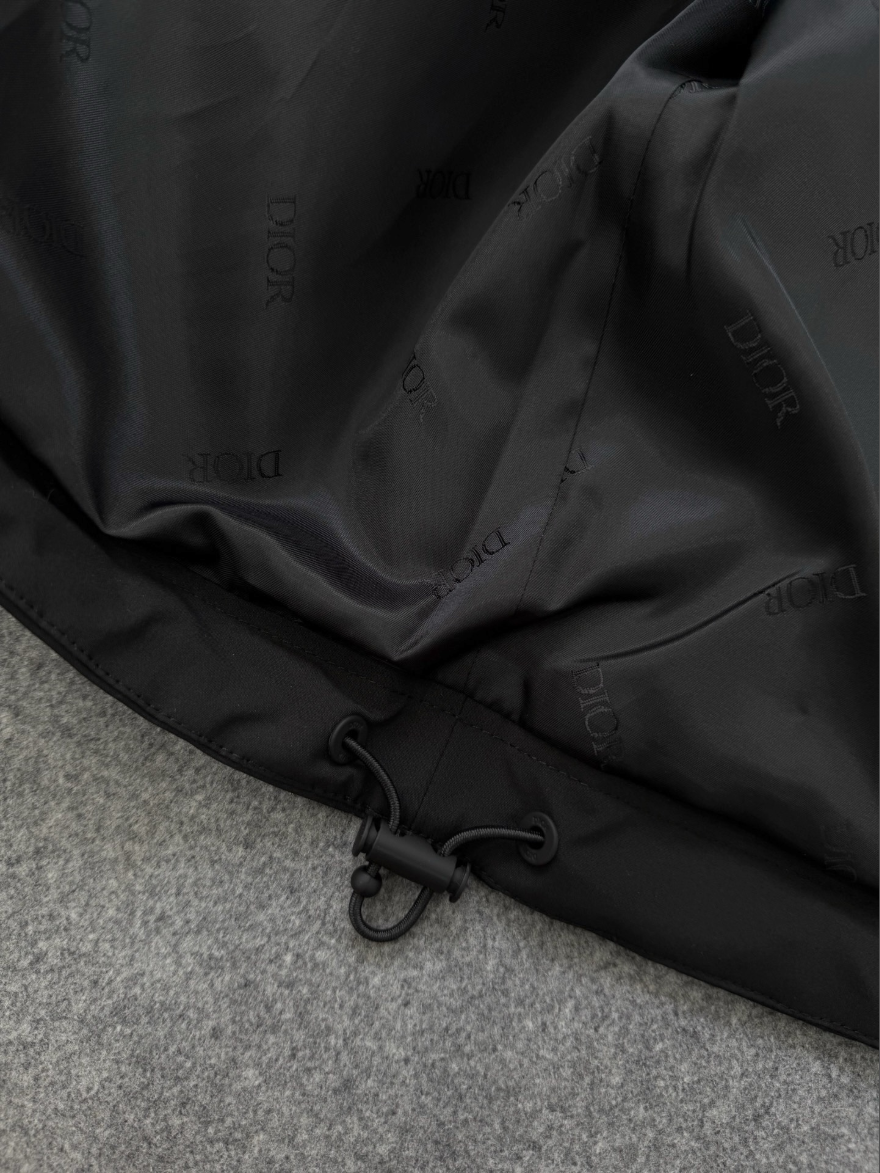 디올 자수 로고 후드 집업 자켓