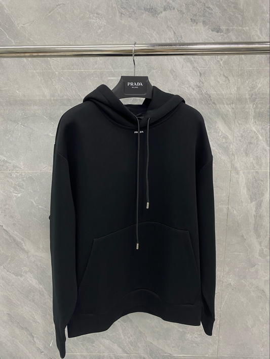 프라다 스몰 로고 오버핏 후드티