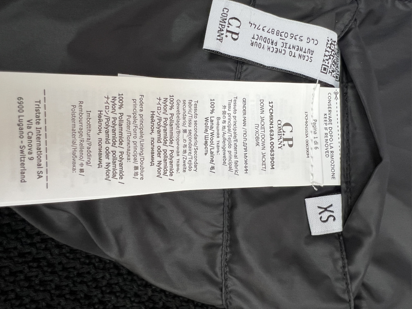 CP컴퍼니 울 니트 패딩 점퍼