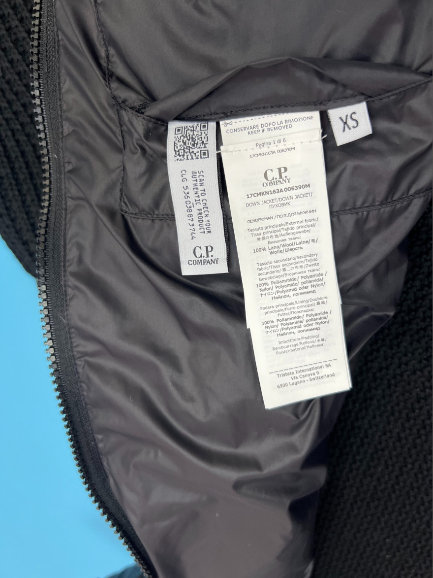 CP컴퍼니 울 니트 패딩 점퍼