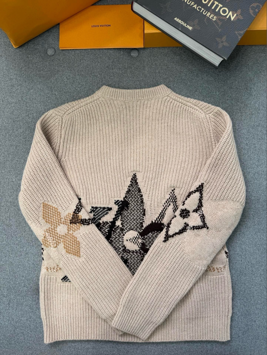 루이비통 LV 로고 짜임 풀오버 니트