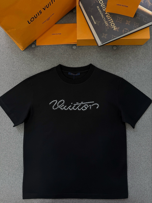 루이비통 비즈 레터링 로고 반팔티