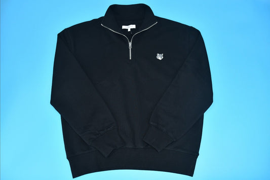 메종키츠네 그레이 폭스 오버핏 반집업 맨투맨