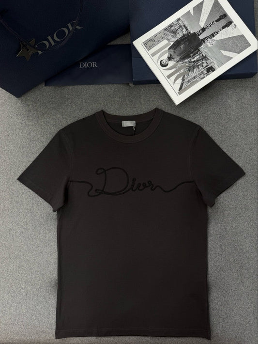 디올 레터링 로고 슬림 반팔티