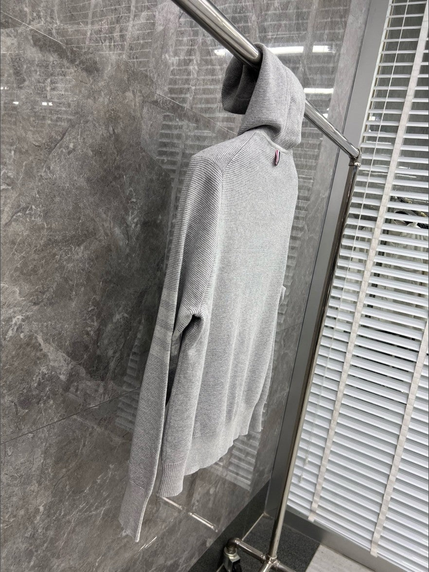 톰브라운 사선 완장 릴렉스드 후드 집업