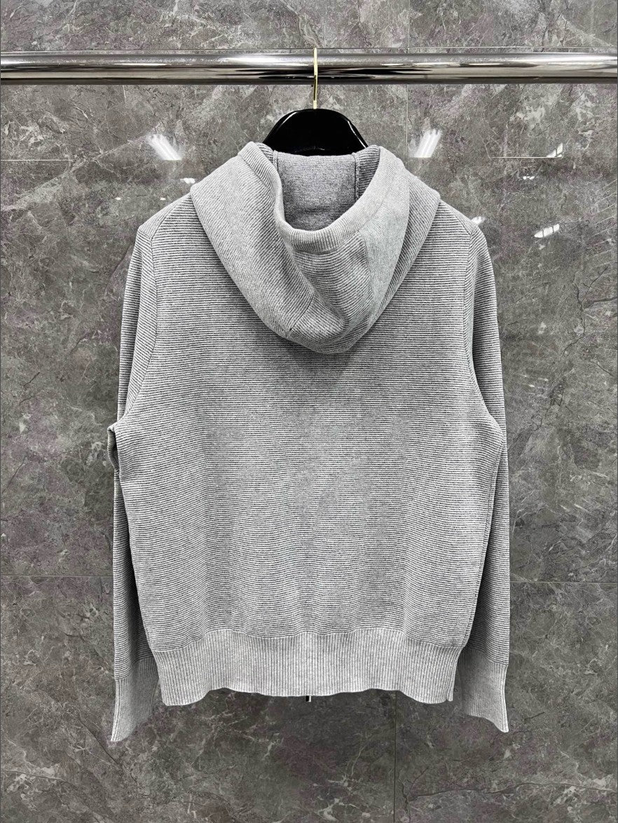 톰브라운 사선 완장 릴렉스드 후드 집업