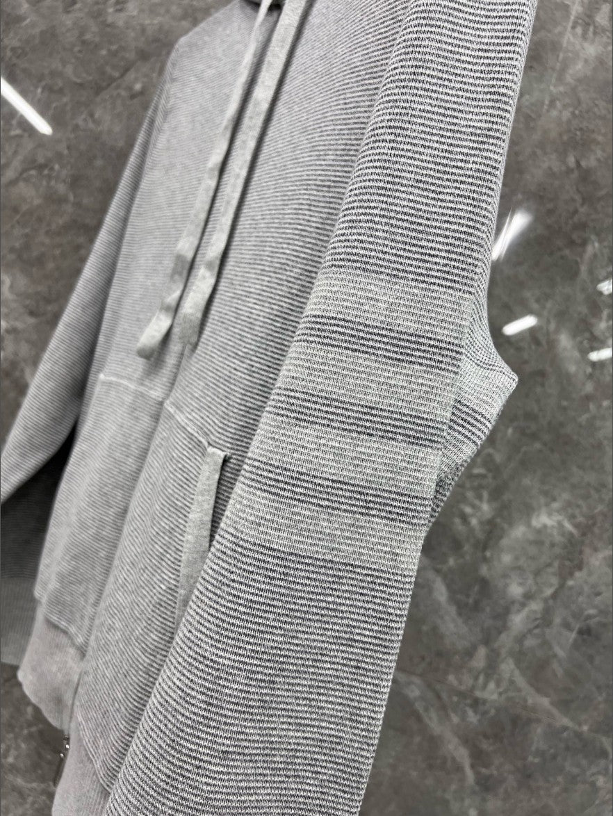 톰브라운 사선 완장 릴렉스드 후드 집업