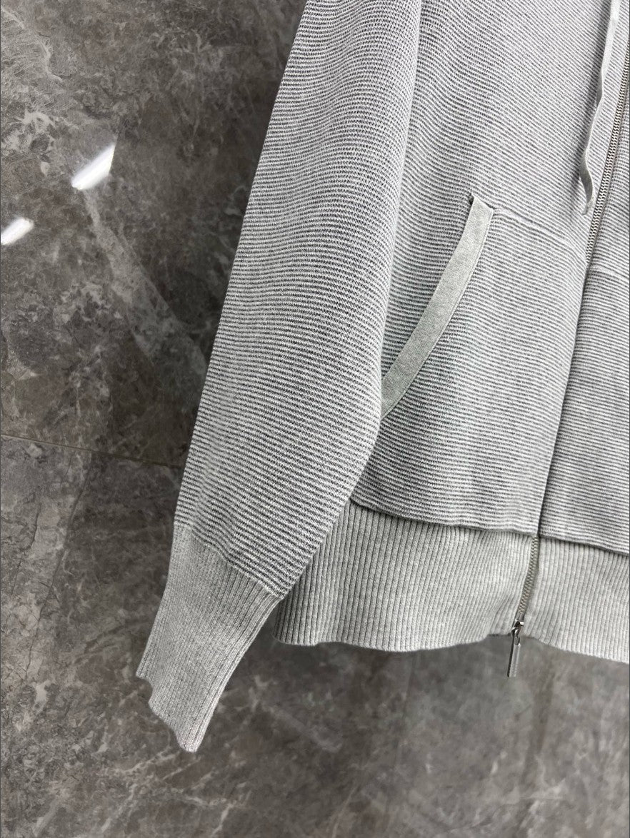 톰브라운 사선 완장 릴렉스드 후드 집업