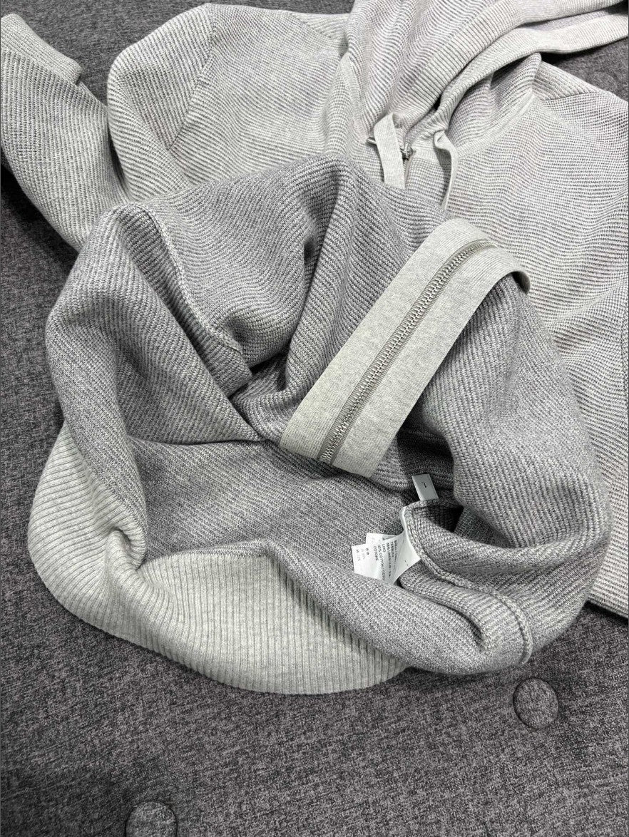 톰브라운 사선 완장 릴렉스드 후드 집업