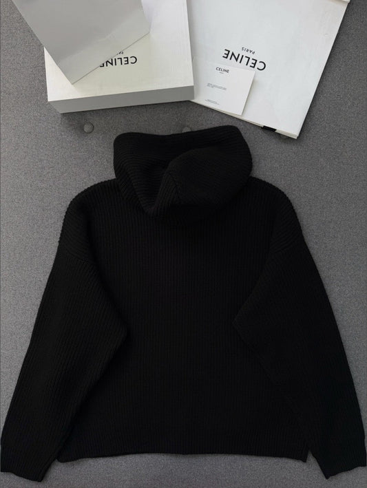 셀린느 골지 울 후드 집업