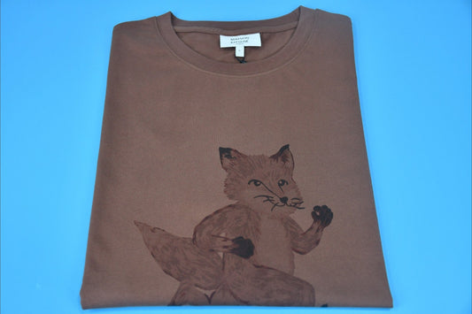 메종키츠네 폭스 프린트 오버핏 반팔티