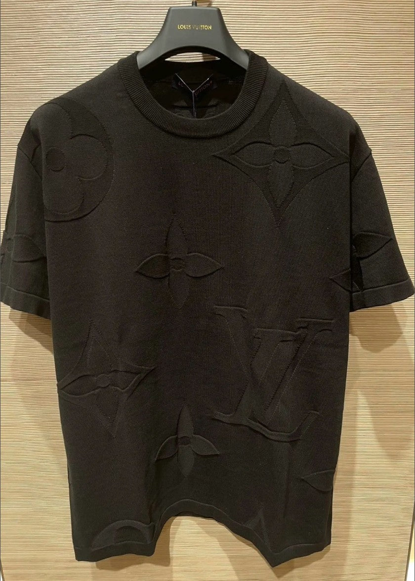 루이비통 LV 입체 로고 니트 반팔티