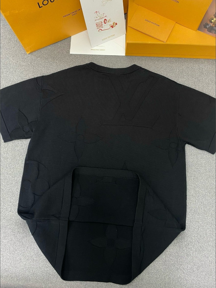 루이비통 LV 입체 로고 니트 반팔티