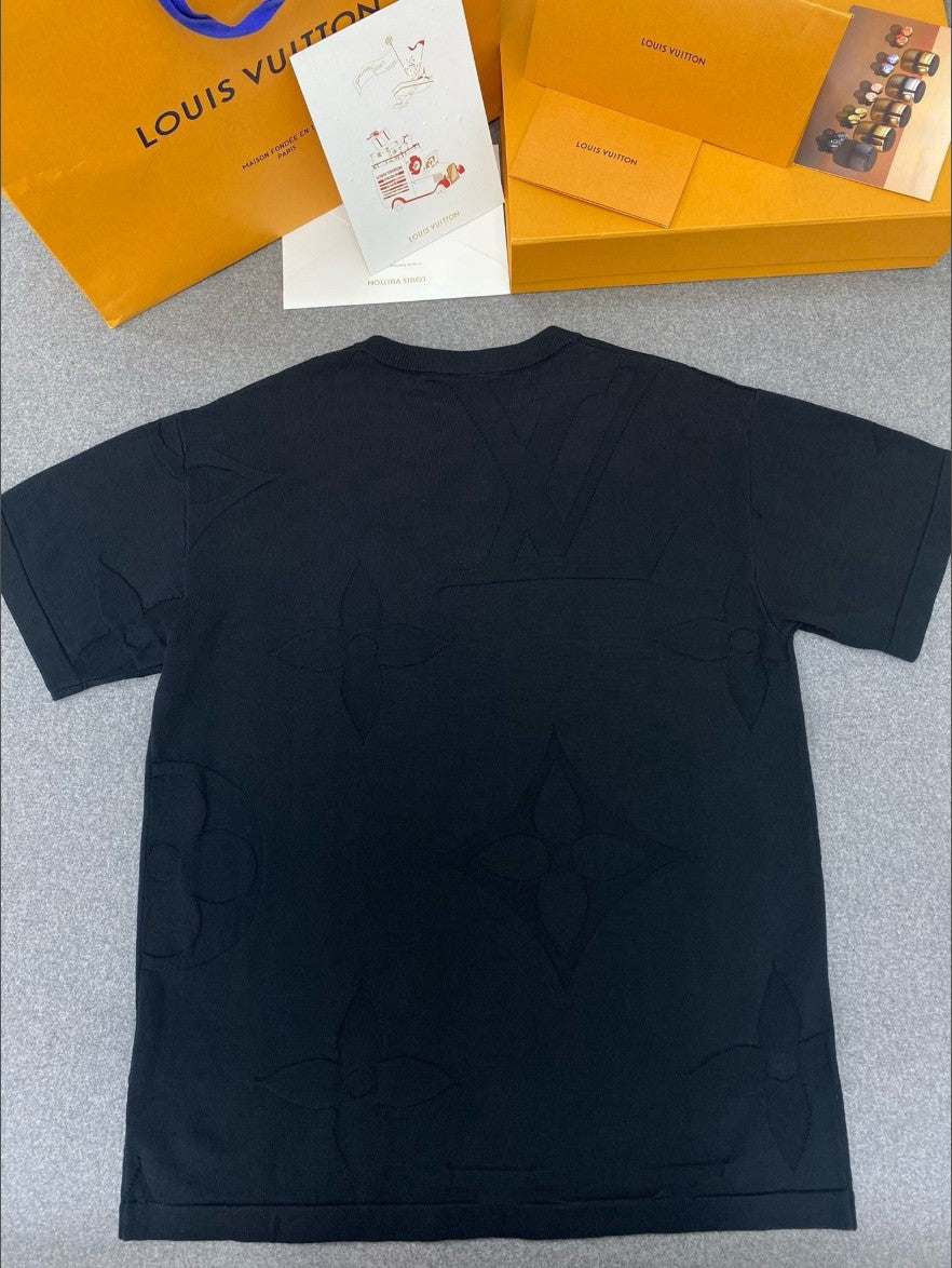 루이비통 LV 입체 로고 니트 반팔티