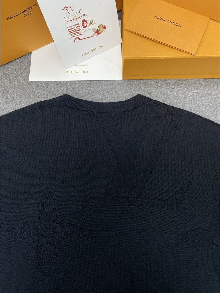 루이비통 LV 입체 로고 니트 반팔티