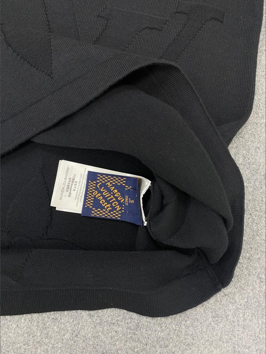 루이비통 LV 입체 로고 니트 반팔티