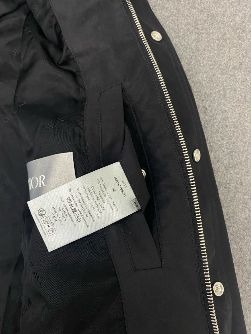 디올 형광 레터링 로고 후드 집업 자켓